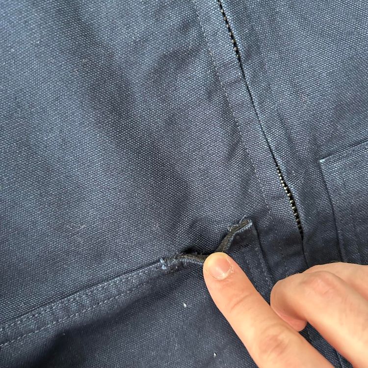 Carhartt Navy Blue Hooded Utility Jacket image 3